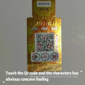 Customized design qr code scratch off label scannable anti-counterfeiting sticker